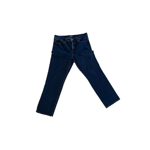 LRL Lauren Ralph Lauren Women's Blue Straight Leg Jean Size 14 - Picture 4 of 12
